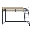 Little Seeds Monarch Hill Haven Twin Metal Junior Loft Bed in Navy