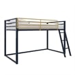 Little Seeds Monarch Hill Haven Twin Metal Junior Loft Bed in Navy