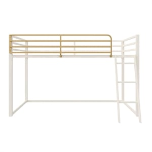 little seeds monarch hill haven twin metal junior loft bed in white