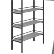 Little Seeds Nova Metal Twin Loft Bed with Shelves in Gunmetal Gray