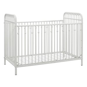 Little Seeds Contemporary Monarch Hill Ivy White Metal Baby Crib
