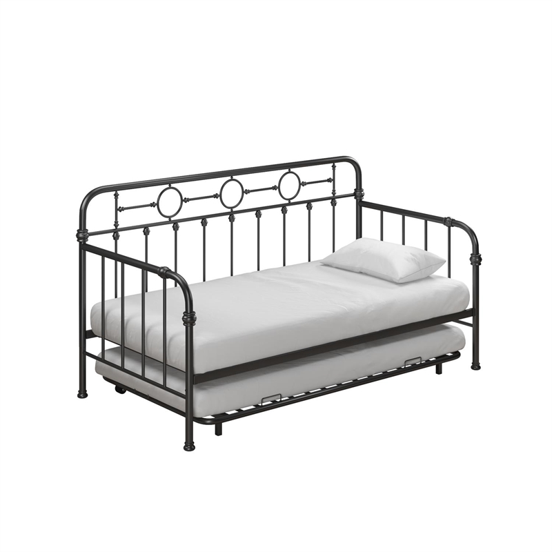Little Seeds Willow Black Metal Daybed with Trundle