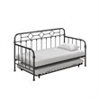 Little Seeds Willow Black Metal Daybed with Trundle
