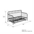 Little Seeds Willow Black Metal Daybed with Trundle