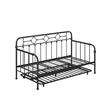 Little Seeds Willow Black Metal Daybed with Trundle