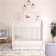 Little Seeds Contemporary Piper Upholstered Convertible Cream Metal Crib
