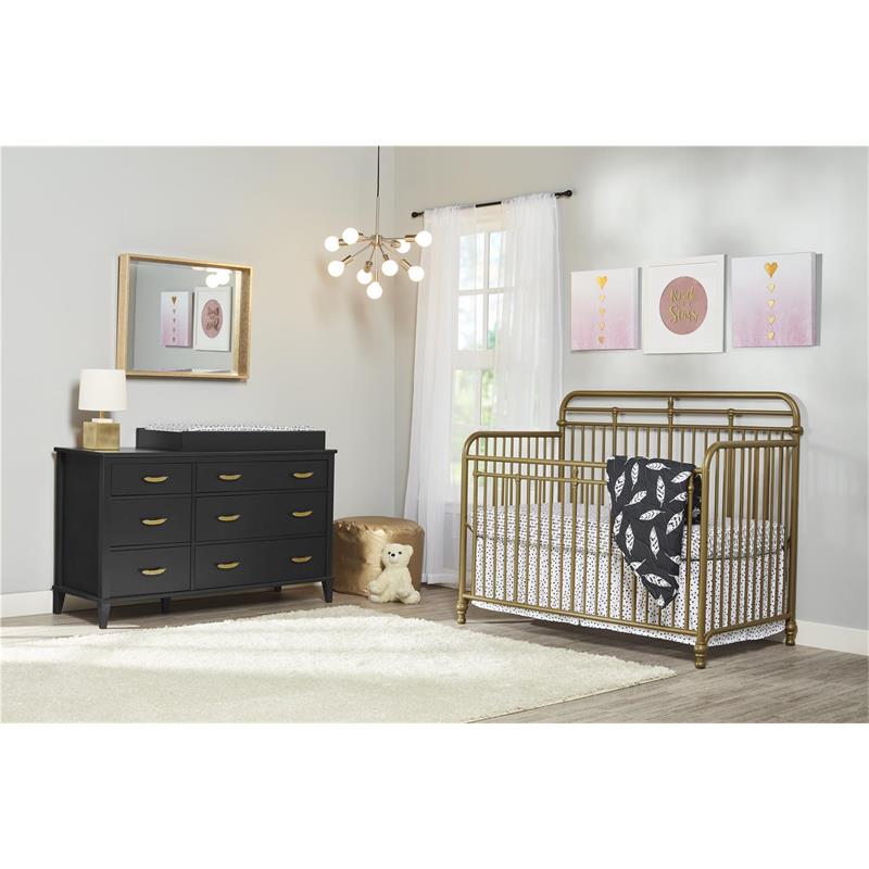 Little Seeds Modern Monarch Hill Hawken Wood Changing Table Topper in Black