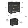 Little Seeds Modern Monarch Hill Hawken Wood 3 Drawer Changing Table in Black
