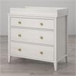 Little Seeds Modern Monarch Hill Poppy Wood 3 Drawer Changing Table in Off-White