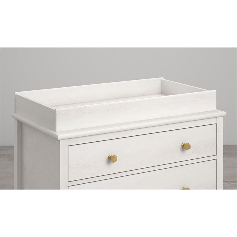 Little Seeds Modern Monarch Hill Poppy Wood Changing Table Topper in Off-White