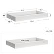 Little Seeds Modern Monarch Hill Poppy Wood Changing Table Topper in Off-White