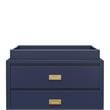 Little Seeds Transitional Monarch Hill Haven Navy Wood Changing Table Topper