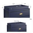 Little Seeds Transitional Monarch Hill Haven Navy Wood Changing Table Topper