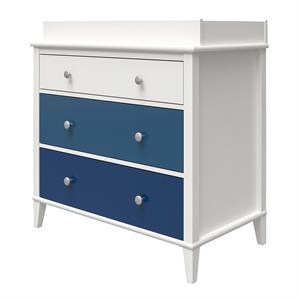 little seeds monarch hill poppy wood 3 drawer changing table in blue