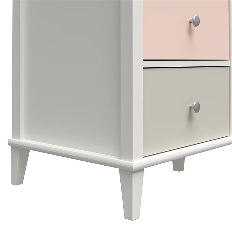 Little Seeds Monarch Hill Poppy Wood 6 Drawer Changing Table in Peach/White