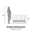 Little Seeds Aviary 3-in-1 Crib with Adjustable Mattress Height in White