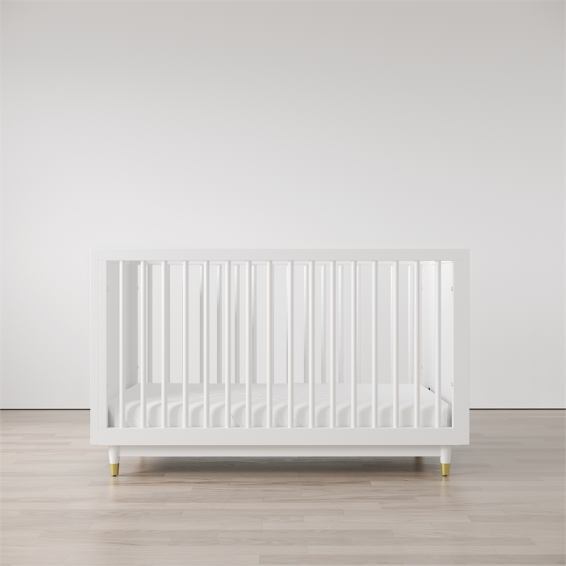 Little Seeds Aviary 3-in-1 Crib with Adjustable Mattress Height in White