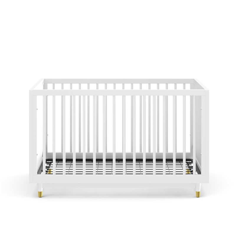 Little Seeds Aviary 3-in-1 Crib with Adjustable Mattress Height in White