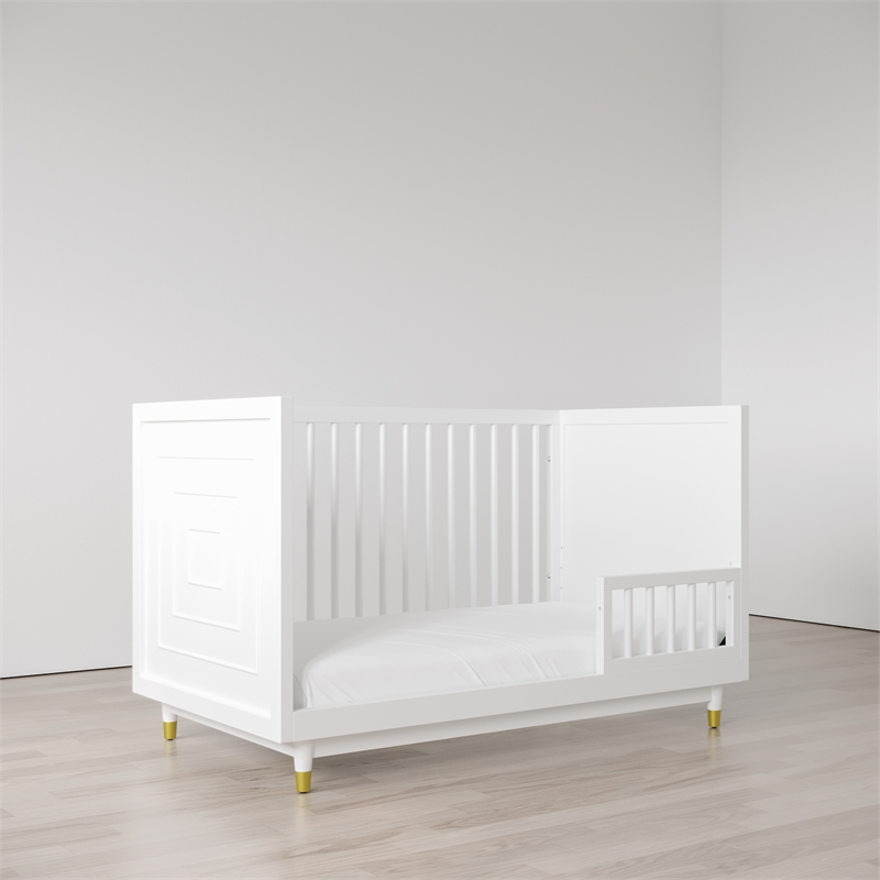 Little Seeds Aviary Toddler Rail with Spindles in White