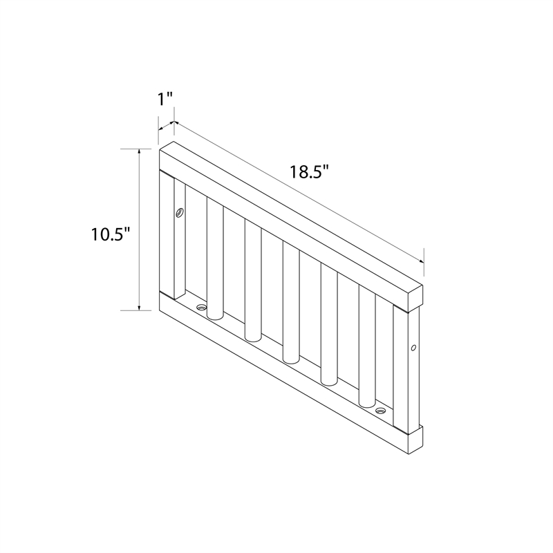 Little Seeds Aviary Toddler Rail with Spindles in White