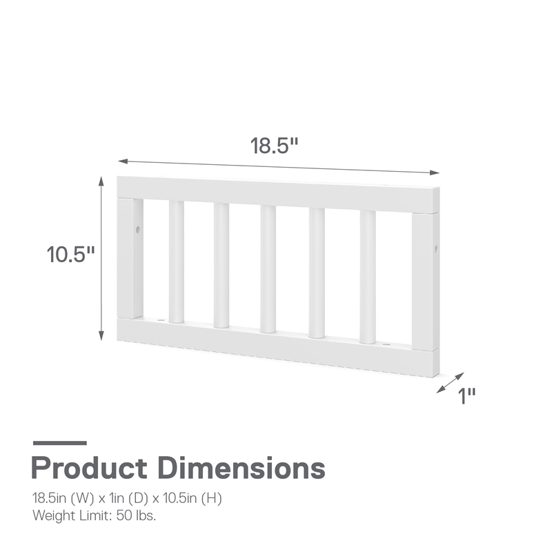 Little Seeds Aviary Toddler Rail with Spindles in White