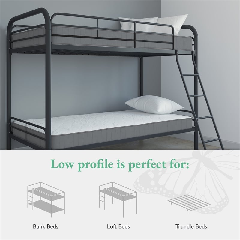 Little Seeds Moonglow 6 Inch Reversible Innerspring Mattress in a Box Twin Size