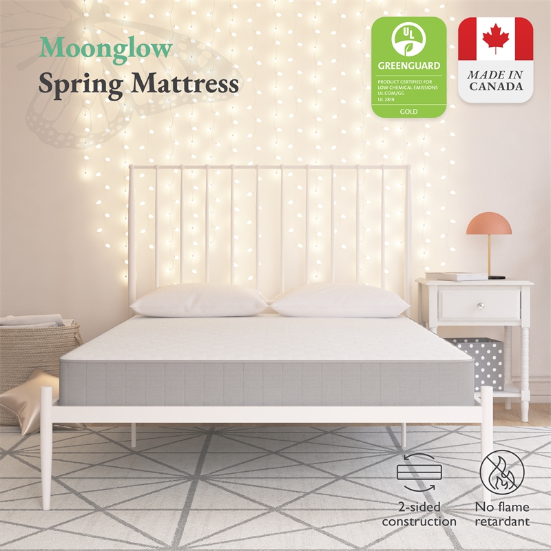 Little Seeds Moonglow 6 Inch Reversible Innerspring Mattress in a Box Full Size