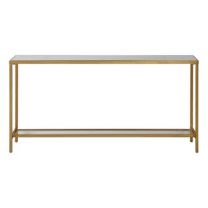 maklaine console table in gold