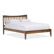 Maklaine Rubberwood Walnut Brown Platform Bed Rectangular Tapered Legs Queen 40.95