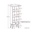 Maklaine 6 Shelf Bookcase in Medium Auburn Brown