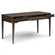 Maklaine Mid-Century Solid Wood Computer Desk in Walnut Brown