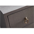Maklaine Faux Shagreen Gray Nightstand Rectangular 35