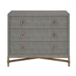 Maklaine Faux Shagreen Gray Nightstand Rectangular 35