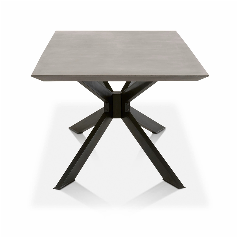 Maklaine Dining Table in Ash Gray and Distressed Black