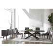 Maklaine Dining Table in Ash Gray and Distressed Black