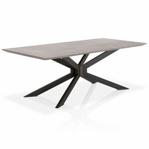 Maklaine Dining Table in Ash Gray and Distressed Black