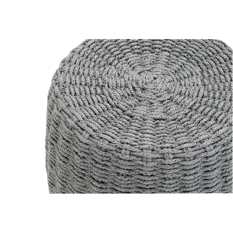 Maklaine Rope Weave Accent Table in Platinum