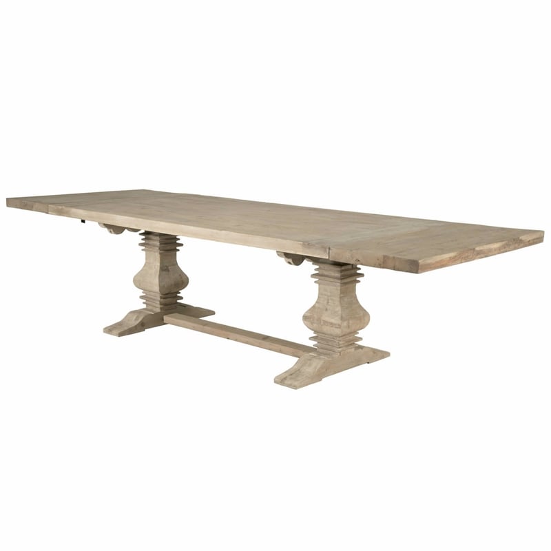Maklaine Extendable Dining Table in Smoke Gray