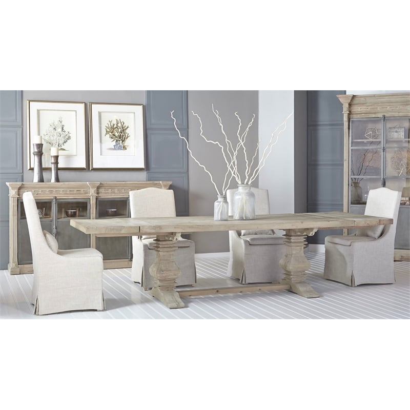 Maklaine Extendable Dining Table in Smoke Gray