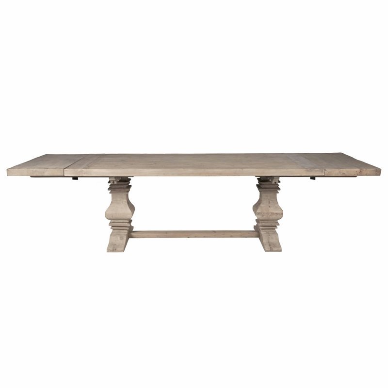 Maklaine Extendable Dining Table in Smoke Gray