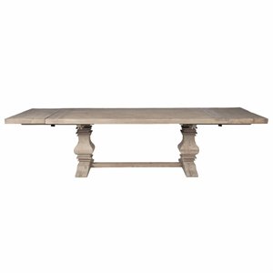Maklaine Extendable Dining Table in Smoke Gray