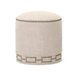 Maklaine Nailhead Ottoman in Bisque