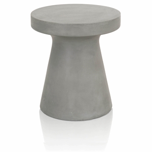 Maklaine Round Top Accent Table in Slate Gray