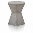 Maklaine Hexagon Accent Table in Slate Gray