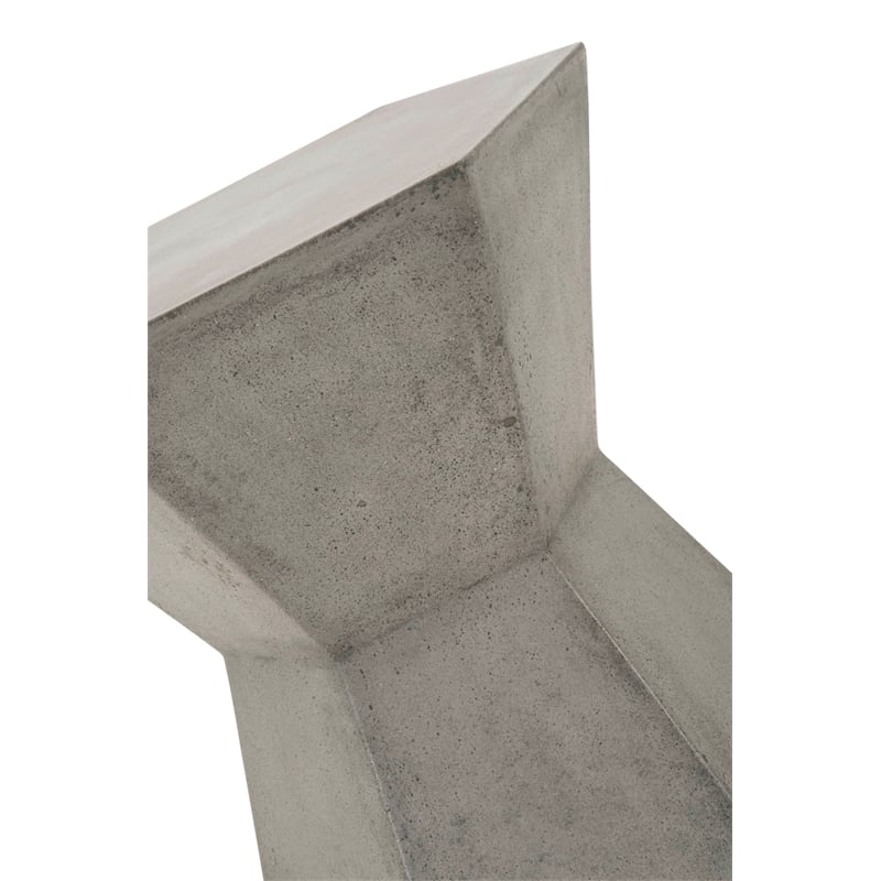 Maklaine Hexagon Accent Table in Slate Gray