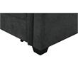 Maklaine Fabric Sleeper Sectional Chaise in Dark Gray