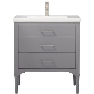 Maklaine 30&quot Single Sink Vanity in Gray