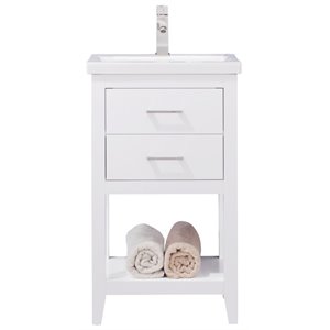 Maklaine 20&quot Single Sink Vanity in White