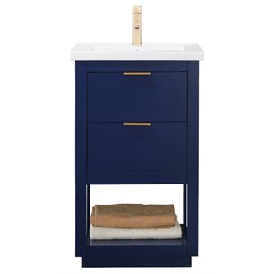Maklaine 20&quot Single Sink Vanity in Blue