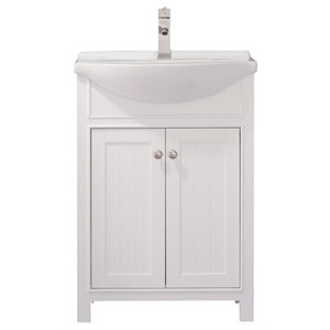 maklaine 24&quot single sink vanity in white